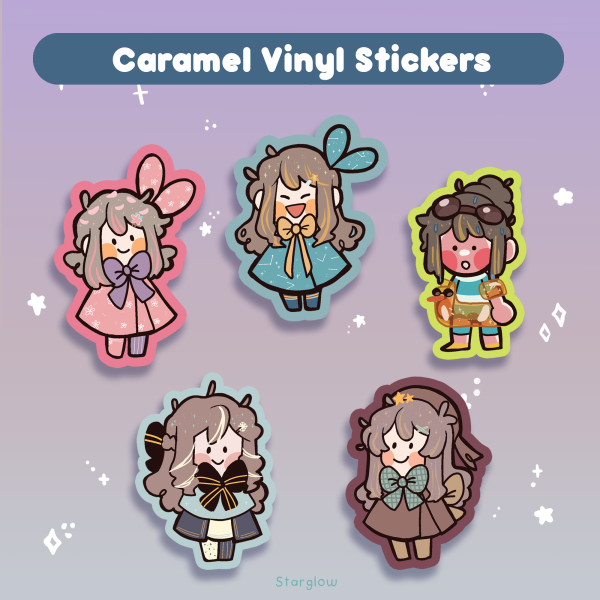 Caramel Vinyl Sticker