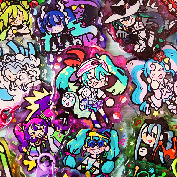Miku Pokemon Acyrlic Charms