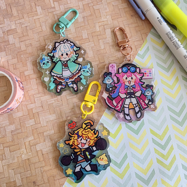 Vtuber Acrylic Glitter Charms