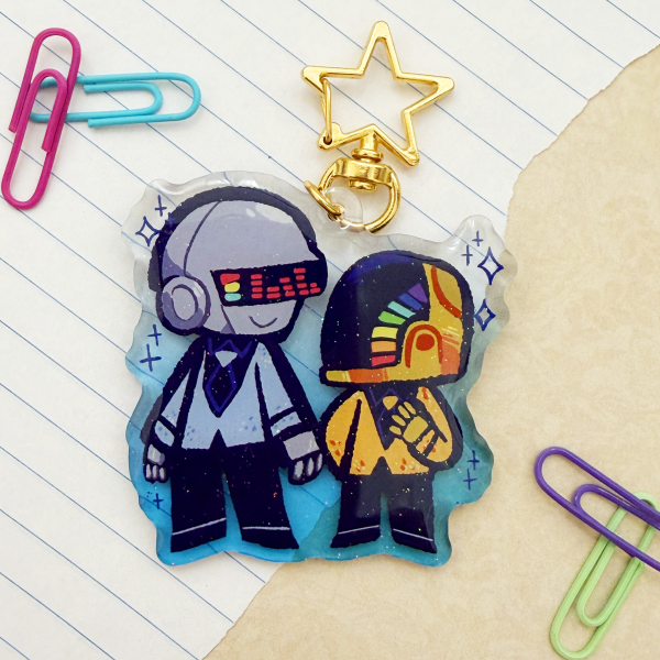 Daft Punk Glitter Charm