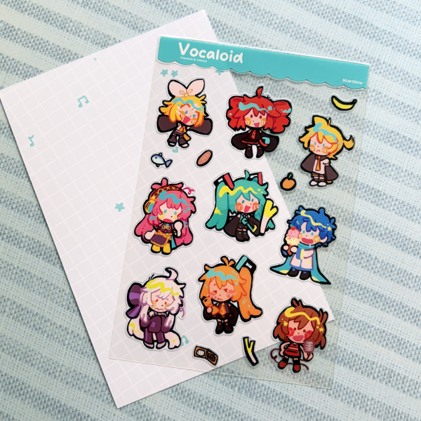 Vocaloid, Utauloids & Fanloids - Transparent Sticker Sheet